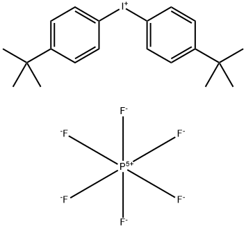 Bis(4-tert-butylphenyl)iodonium hexafluorophosphate Struktur