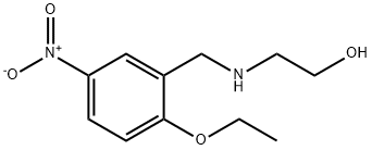2-[[(2-Ethoxy-5-nitrophenyl)methyl]amino]ethanol Struktur