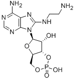 8-(2-氨基乙基)氨基腺苷-3',5'-环磷酸 结构式