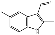 2,5-ジメチル-1H-インドール-3-カルブアルデヒド 化学構造式