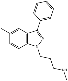 1-(3-(methylamino)-propyl)-5-methyl-3-phenyl-1H-indazole Structure