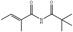 2-Butenamide,  N-(2,2-dimethyl-1-oxopropyl)-2-methyl-,  (2E)- Structure