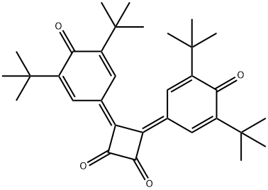 3,4-ビス(3,5-ジtert-ブチル-4-オキソ-2,5-シクロヘキサジエン-1-イリデン)シクロブタン-1,2-ジオン 化学構造式