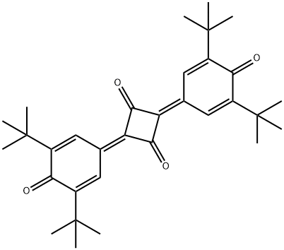 2,4-ビス(3,5-ジtert-ブチル-4-オキソ-2,5-シクロヘキサジエン-1-イリデン)シクロブタン-1,3-ジオン 化学構造式