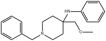 1-苄基-4-(甲氧基甲基)-N-苯基哌啶-4-胺 结构式