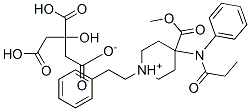 4-(methoxycarbonyl)-1-phenethyl-4-(N-phenylpropionylamino)piperidinium dihydrogen citrate Struktur