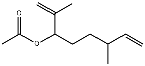 酢酸4-メチル-1-(1-メチルエテニル)-5-ヘキセニル 化学構造式