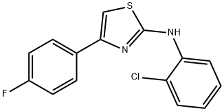 N-(2-chlorophenyl)-4-(4-fluorophenyl)-1,3-thiazol-2-amine 结构式
