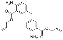 3,3'-メチレンビス[6-アミノ安息香酸2-プロペニル] 化学構造式