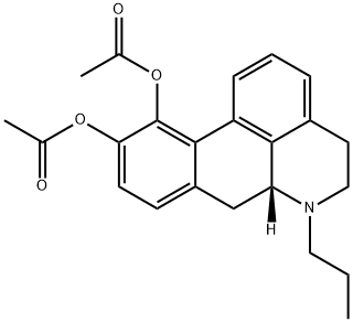 Diacetic acid 5,6,6a,7-tetrahydro-6-propyl-4H-dibenzo[de,g]quinoline-10,11-diyl ester Structure