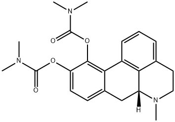 Bis(dimethylcarbamic acid)5,6,6a,7-tetrahydro-6-methyl-4H-dibenzo[de,g]quinoline-10,11-diyl ester Struktur