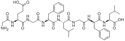 H-GLY-GLU-GLY-PHE-LEU-GLY-D-PHE-LEU-OH Structure