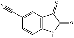 2,3-dihydro-2,3-dioxo-1H-Indole-5-carbonitrile 化学構造式