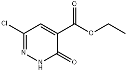 6-クロロ-3-ヒドロキシピリダジン-4-カルボン酸エチル 化学構造式