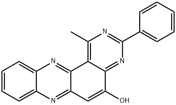 1-Methyl-3-phenylpyrimido[5,4-a]phenazin-5-ol Struktur