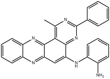 N-[1-Methyl-3-phenylpyrimido[5,4-a]phenazin-5-yl]-1,2-benzenediamine Struktur