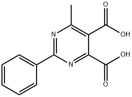 6-Methyl-2-phenyl-4,5-pyrimidinedicarboxylic acid Struktur