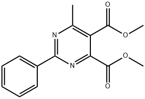 6-Methyl-2-phenyl-4,5-pyrimidinedicarboxylic acid dimethyl ester Struktur