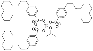 Titanium tris(dodecylbenzenesulfonate)isopropoxide 化学構造式