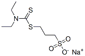 sodium 3-[[(diethylamino)thioxomethyl]thio]propanesulphonate Structure