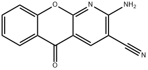 2-AMINO-5-OXO-5H-(1) BENZOPYRANO-(2,3-B)-PYRIDINE-3-CARBONITRILE Struktur