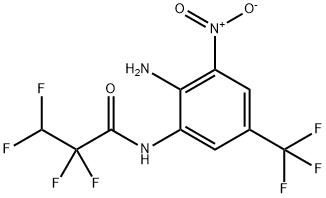 N-[2-amino-3-nitro-5-(trifluoromethyl)phenyl]-2,2,3,3-tetrafluoro-prop anamide Struktur