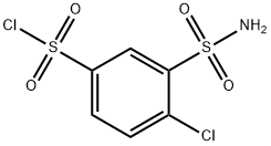 4-氯-3-氨磺酰基苯-1-磺酰氯,61450-06-4,结构式