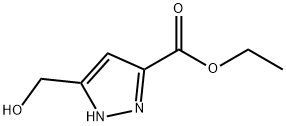 5-(ヒドロキシメチル)-1H-ピラゾール-3-カルボン酸エチル 化学構造式