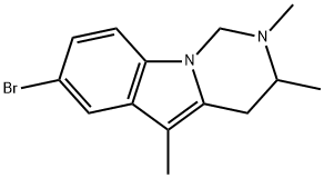 1,2,3,4-Tetrahydro-7-bromo-2,3,5-trimethylpyrimido[1,6-a]indole 结构式