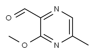Pyrazinecarboxaldehyde, 3-methoxy-5-methyl- (9CI) Struktur