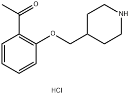 1-[2-(4-Piperidinylmethoxy)phenyl]-1-ethanonehydrochloride Struktur