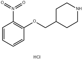 4-[(2-ニトロフェノキシ)メチル]ピペリジン塩酸塩 化学構造式