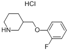 3-(2-FLUORO-PHENOXYMETHYL)-PIPERIDINE HYDROCHLORIDE Struktur