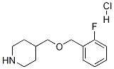 4-{[(2-Fluorobenzyl)oxy]methyl}piperidinehydrochloride Structure
