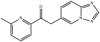 1-(6-甲基-2-吡啶基)-2-[1,2,4]三唑[1,5-A]吡啶基-6-基-乙酮 结构式