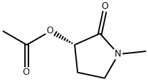 2-Pyrrolidinone,3-(acetyloxy)-1-methyl-,(3S)-(9CI) Struktur