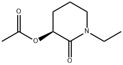 2-Piperidinone,3-(acetyloxy)-1-ethyl-,(3S)-(9CI) 化学構造式