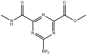 4-Amino-6-[(methylamino)carbonyl]-1,3,5-triazine-2-carboxylic acid methyl ester 结构式