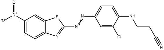 3-[[2-chloro-4-[(6-nitro-2-benzothiazolyl)azo]phenyl]amino]propiononitrile,61488-78-6,结构式