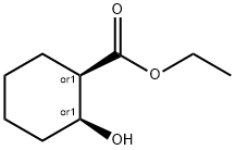 2β-ヒドロキシシクロヘキサン-1β-カルボン酸エチル 化学構造式