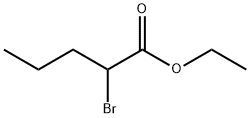 2-ブロモペンタン酸エチル 化学構造式