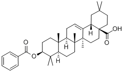 3-beta-羟基齐墩果酸苯甲酸酯, 6153-31-7, 结构式