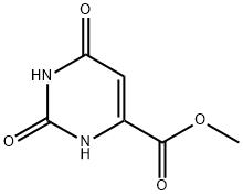 1,2,3,6-テトラヒドロ-2,6-ジオキソ-4-ピリミジンカルボン酸メチル 化学構造式