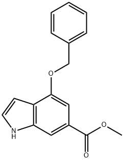 4-(苄氧基)-1H-吲哚-6-甲酸甲酯,61545-36-6,结构式
