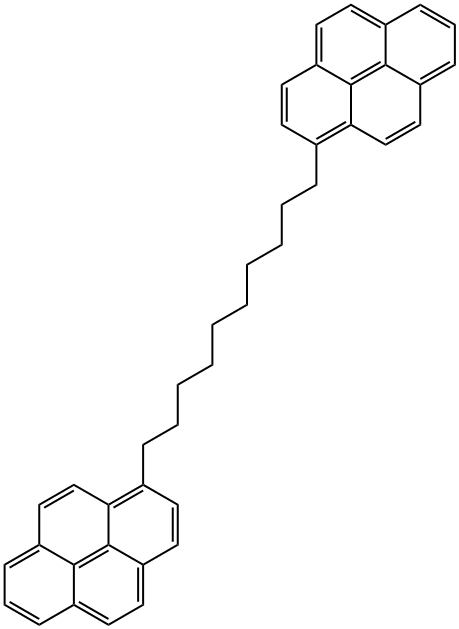 1,10-ジ(1-ピレニル)デカン 化学構造式