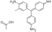 BIS(P-AMINOPHENYL)(4-AMINO-M-TOLYL)METHANOL ACETATE Struktur