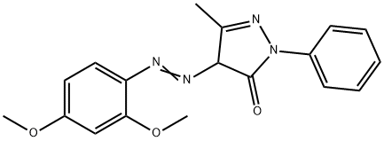 4-[(2,4-dimethoxyphenyl)azo]-2,4-dihydro-5-methyl-2-phenyl-3H-pyrazol-3-one 结构式