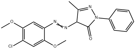 4-[(4-chloro-2,5-dimethoxyphenyl)azo]-2,4-dihydro-5-methyl-2-phenyl-3H-pyrazol-3-one 结构式