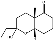 5H-1-Benzopyran-5-one,2-ethyloctahydro-2-hydroxy-4a-methyl-,(4aS,8aS)-(9CI) Structure