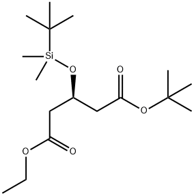 (R)-3-HYDROXYGLUTARATE ETHYL TERT-BUTYL TBDMS 化学構造式